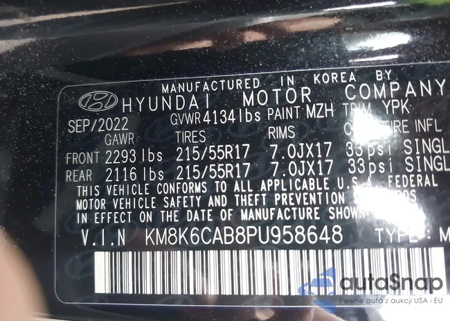 KM8K6CAB8PU958648: 43326670