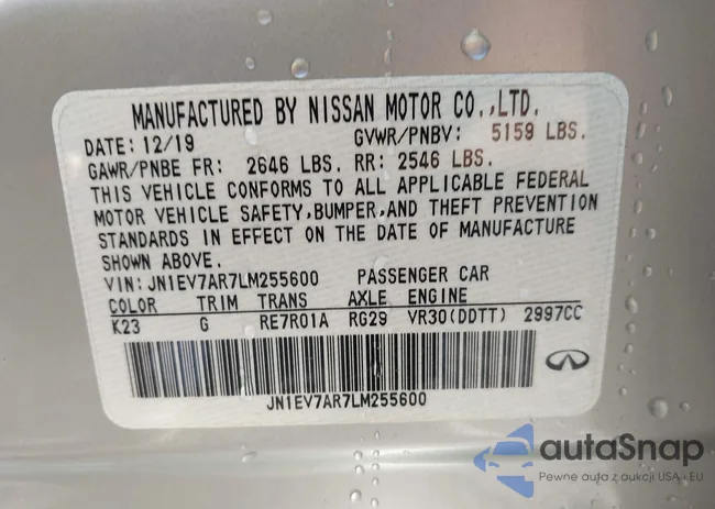 JN1EV7AR7LM255600: 43327708