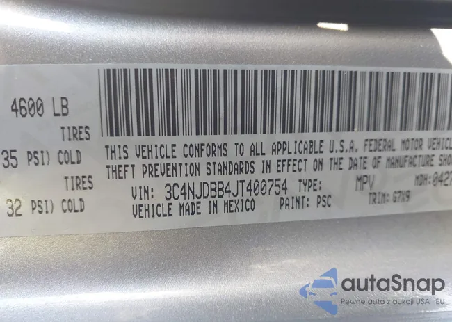 3C4NJDBB4JT400754: 43327719