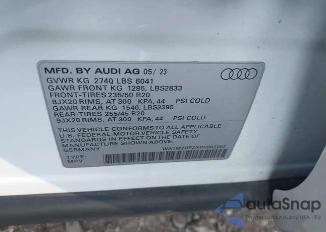 WA1M2BFZXPP062062: 43327780