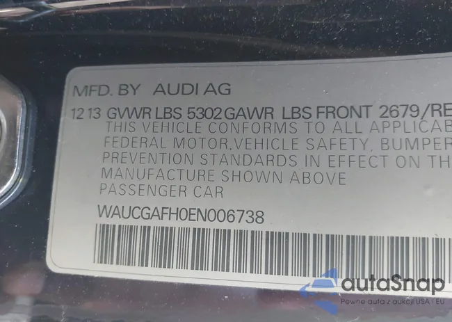 WAUCGAFH0EN006738: 43327922