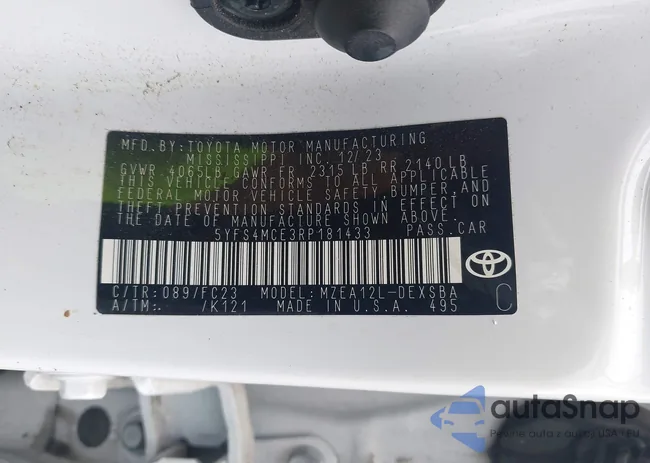 5YFS4MCE3RP181433: 43328086