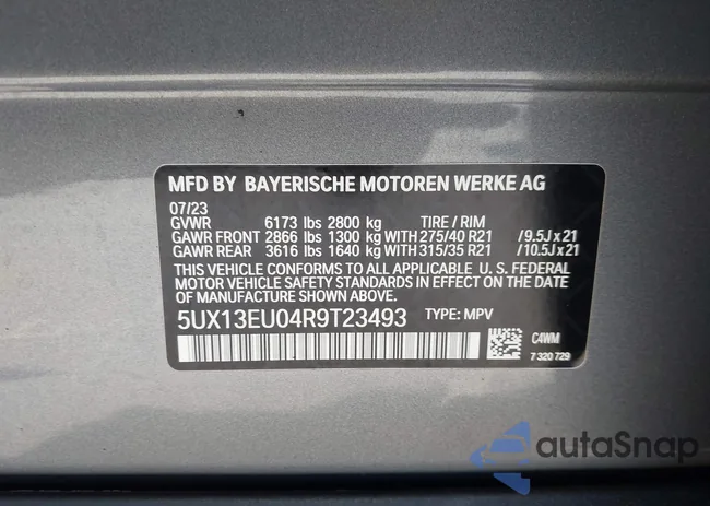 5UX13EU04R9T23493: 43328132