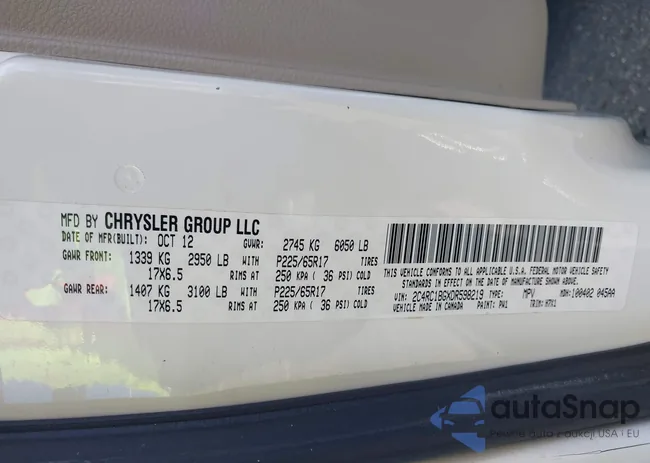 2C4RC1BGXDR598219: 43327319