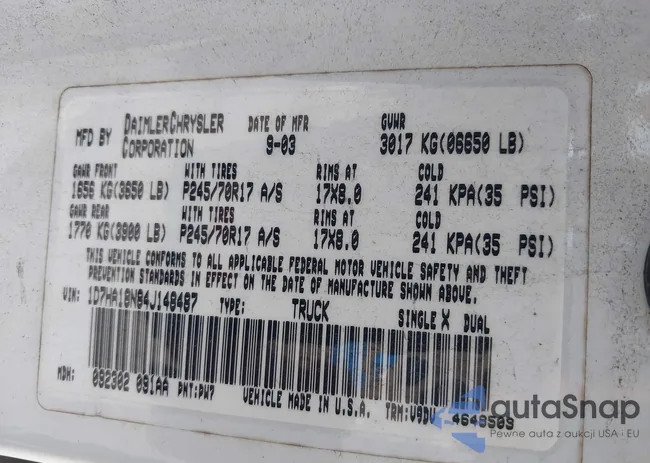 1D7HA18N84J148487: 43327358