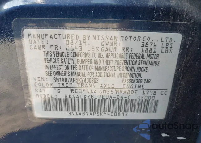 3N1AB7AP5KY400893: 43327500