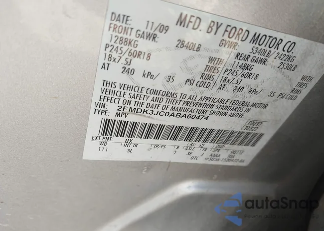 2FMDK3JC0ABA60474: 43327542