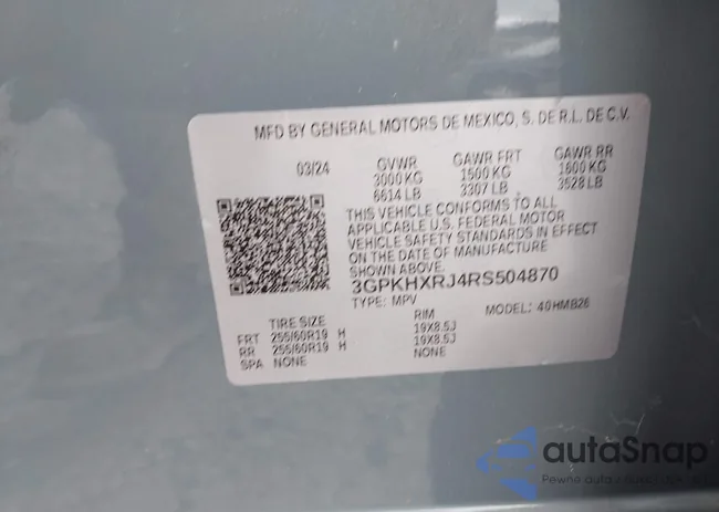 3GPKHXRJ4RS504870: 43327647