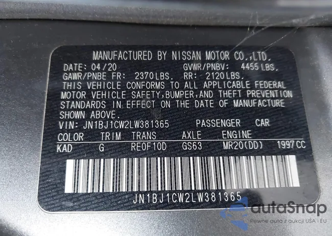 JN1BJ1CW2LW381365: 43327649