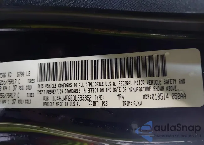 1C4HJWFG8DL593392: 43328699