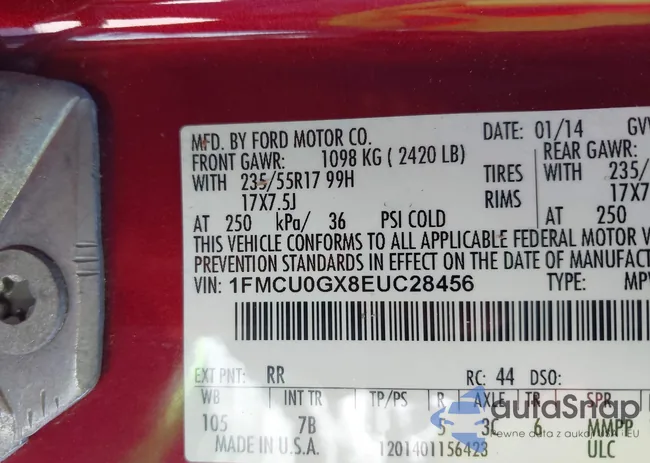 1FMCU0GX8EUC28456: 43328738