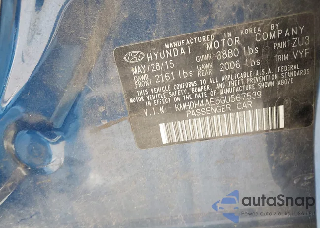 KMHDH4AE5GU567539: 43328893