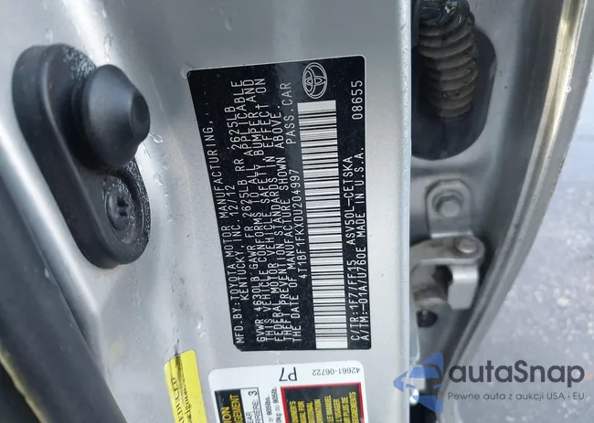 4T1BF1FKXDU204997: 43328926