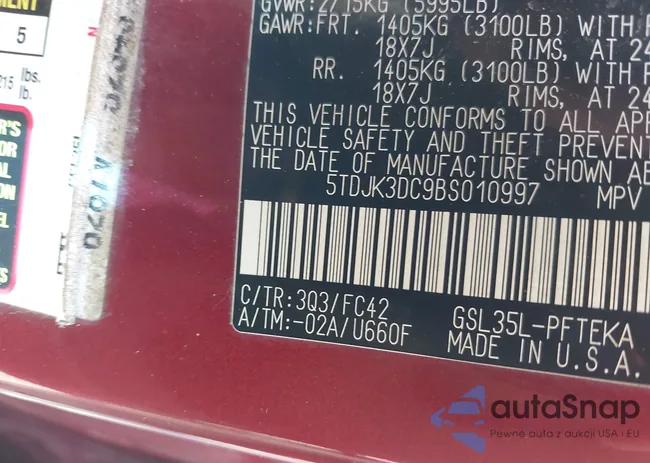 5TDJK3DC9BS010997: 43329030