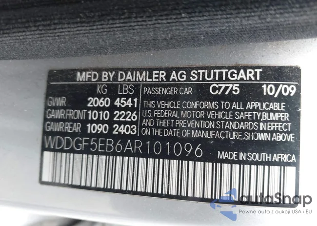 WDDGF5EB6AR101096: 43329137