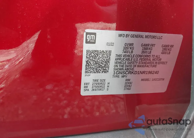 1GNSCRKD1NR196240: 43329148