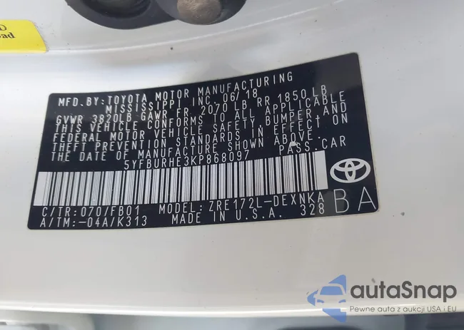 5YFBURHE3KP868097: 43329177