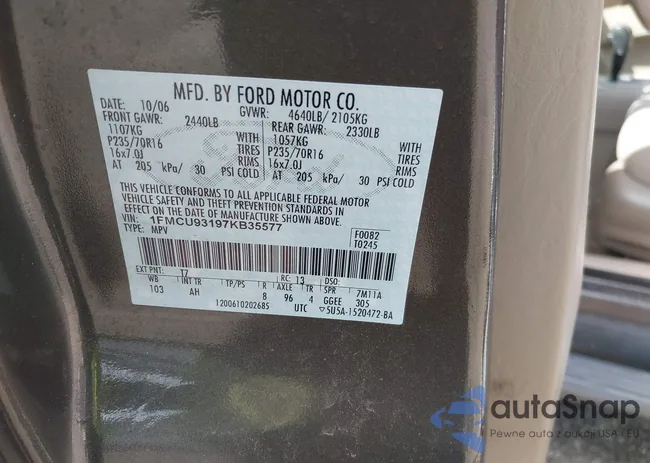 1FMCU93197KB35577: 43329234