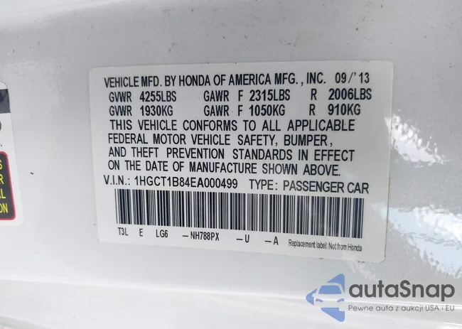 1HGCT1B84EA000499: 43329238