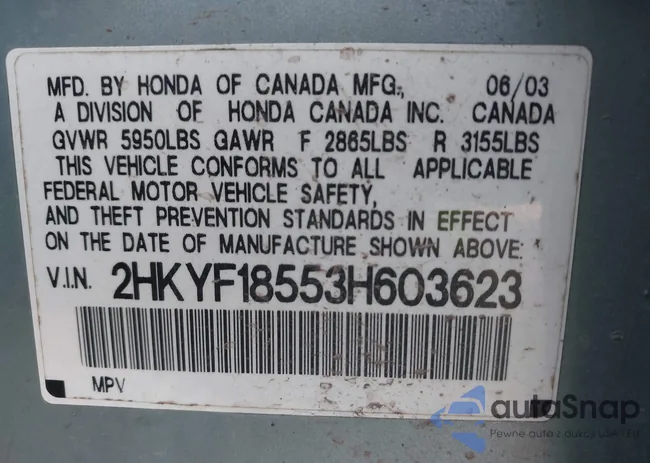 2HKYF18553H603623: 43329282