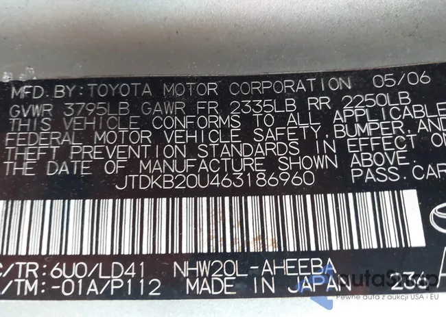 JTDKB20U463186960: 43328313