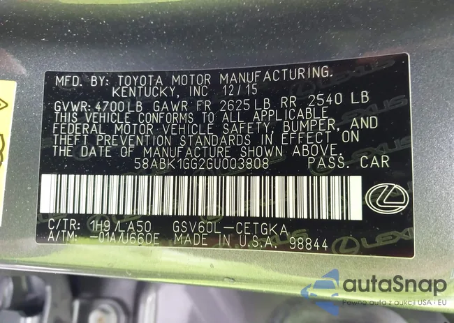 58ABK1GG2GU003808: 43328337