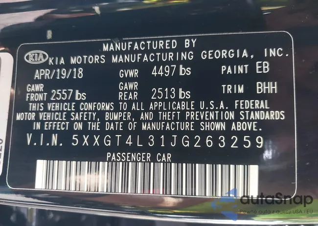 5XXGT4L31JG263259: 43328535