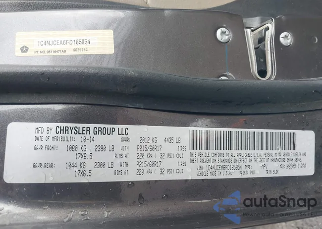 1C4NJCEA6FD185954: 43328540