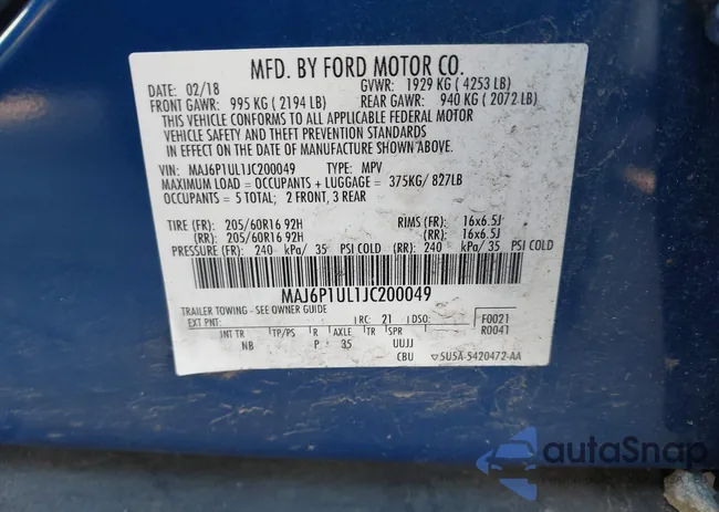 MAJ6P1UL1JC200049: 43328591