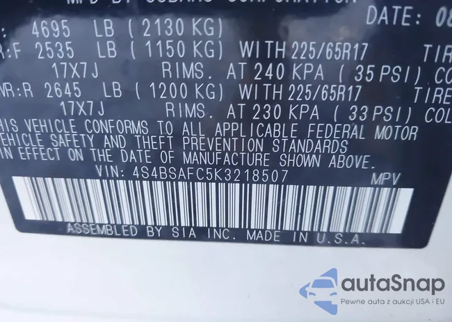 4S4BSAFC5K3218507: 43329691