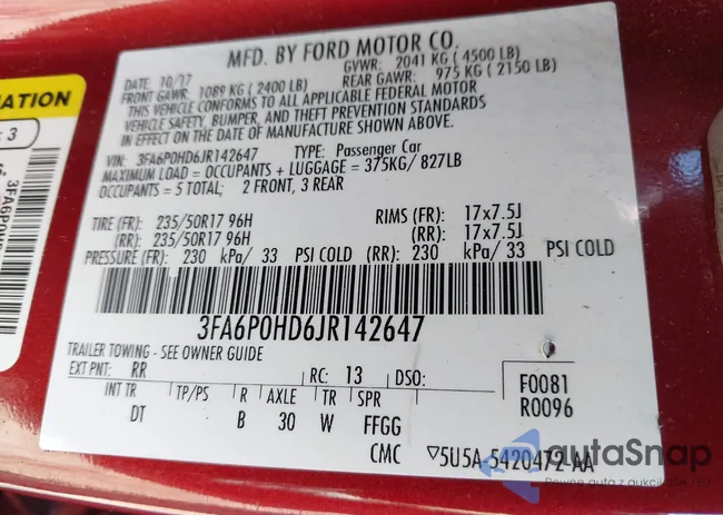 3FA6P0HD6JR142647: 43329718