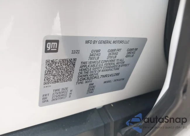 1GKS2DKL7NR141298: 43329756