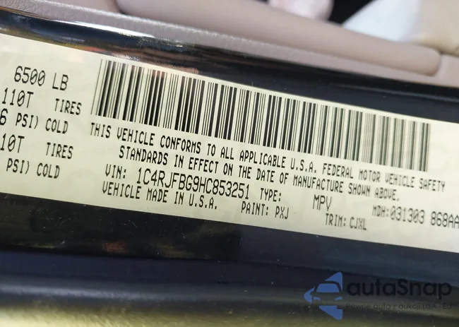 1C4RJFBG9HC853251: 43329875