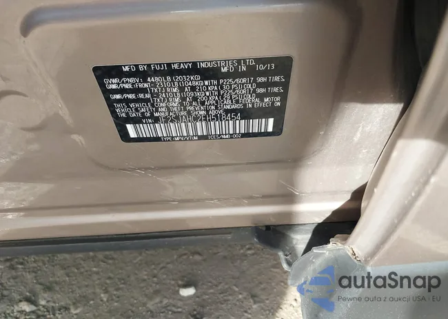 JF2SJAHC2EH518454: 43329877