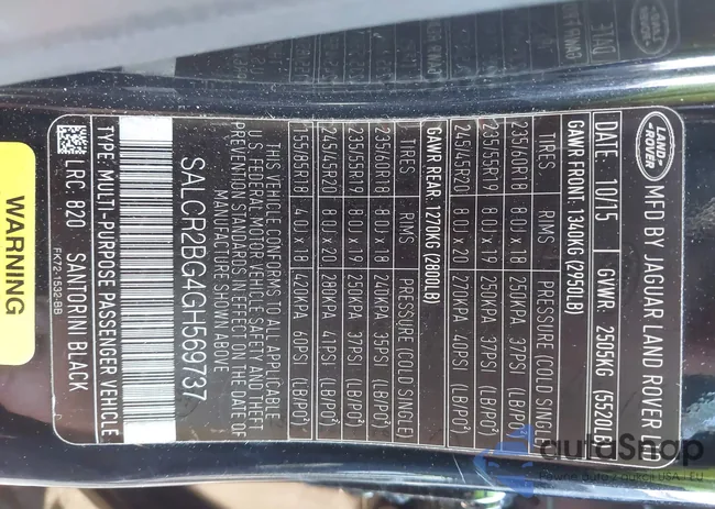 SALCR2BG4GH569737: 43330070