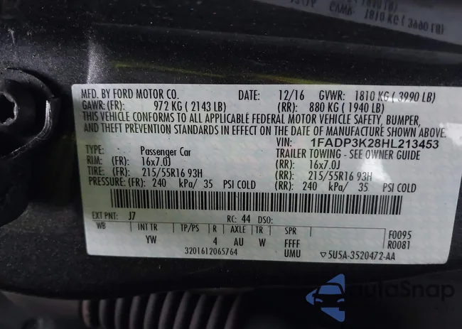 1FADP3K28HL213453: 43330117