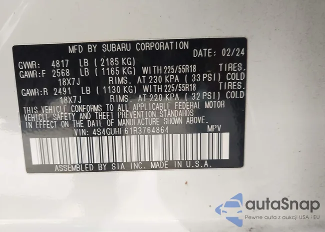 4S4GUHF61R3764864: 43329335