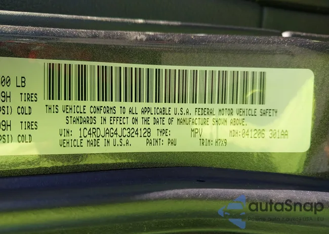 1C4RDJAG4JC324128: 43329428