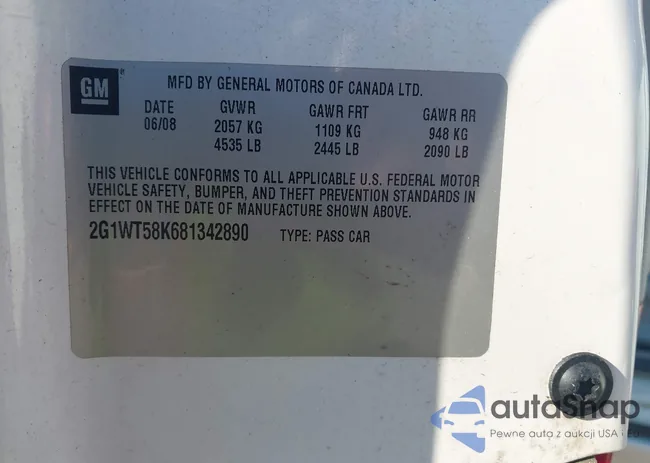 2G1WT58K681342890: 43329639