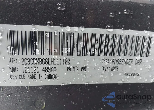 2C3CDXBG8LH111100: 43330702