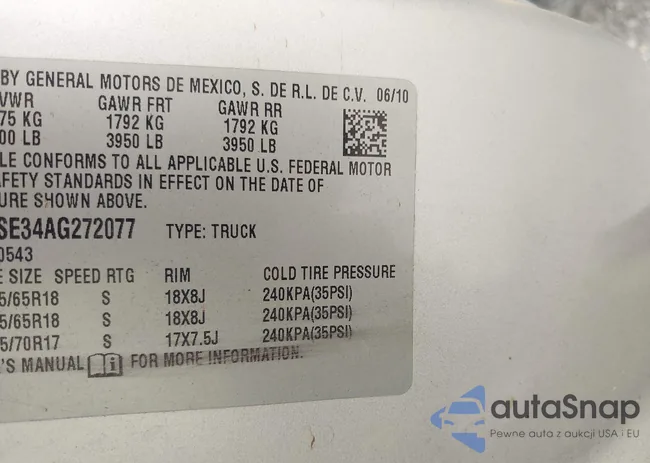 3GCRKSE34AG272077: 43330774