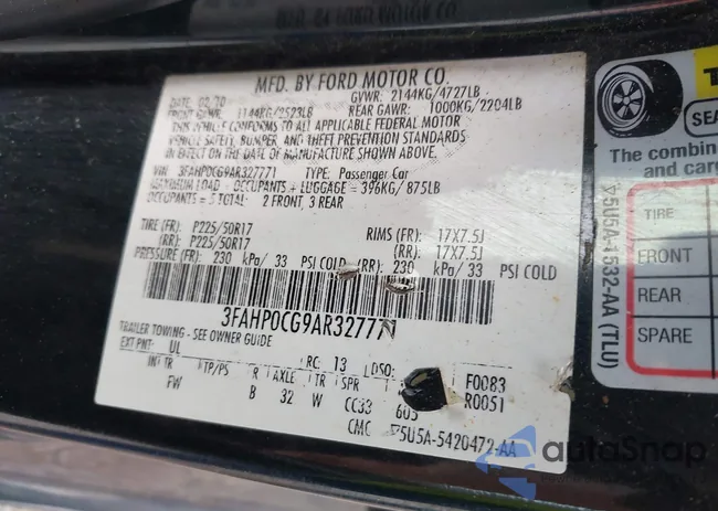 3FAHP0CG9AR327771: 43330796