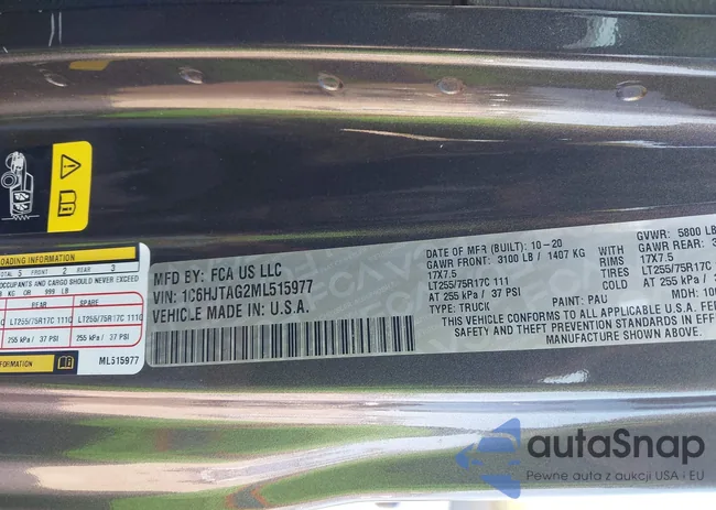 1C6HJTAG2ML515977: 43330801