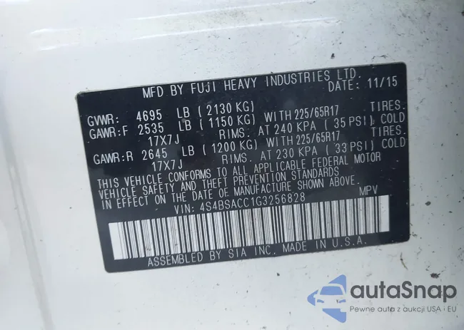 4S4BSACC1G3256828: 43330819