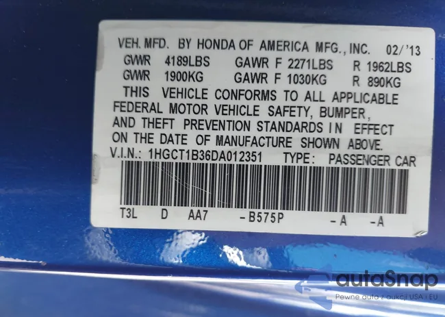 1HGCT1B36DA012351: 43330992