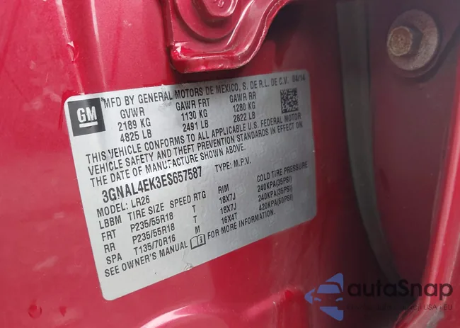 3GNAL4EK3ES657587: 43331028