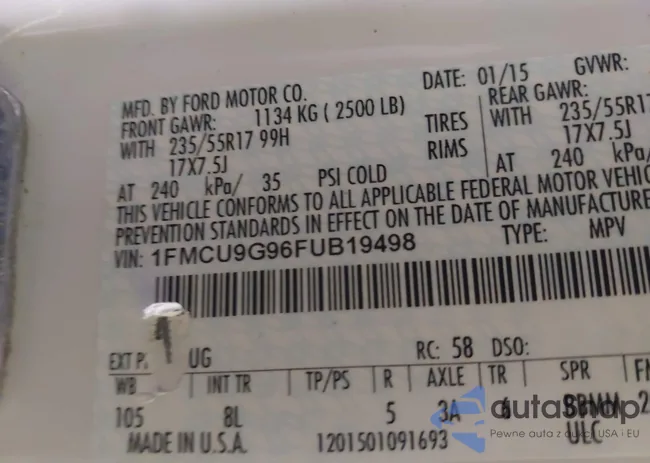 1FMCU9G96FUB19498: 43331062