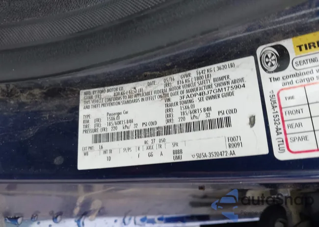 3FADP4BJ7GM175904: 43331110