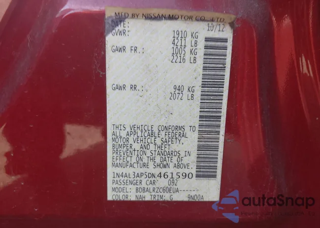 1N4AL3AP5DN461590: 43331125