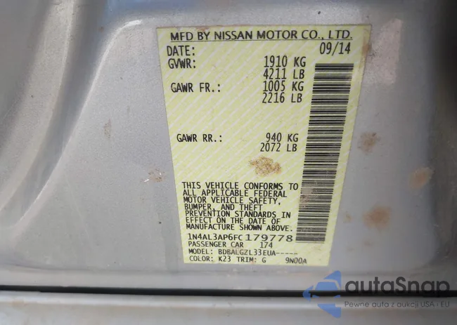 1N4AL3AP6FC179778: 43331188